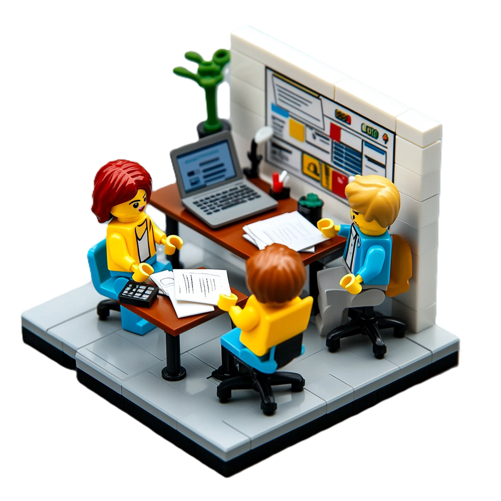 Une équipe au travail, diorama